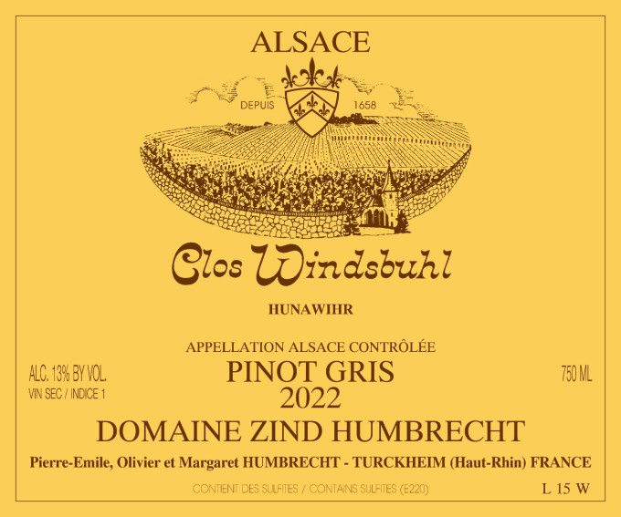 Zind Humbrecht Pinot Gris Clos Windsbuhl